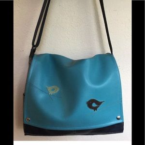Blue Queen Bee BIRDS Messenger Truckette Bag Chirp